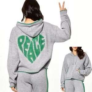 Vintage Havana Peace Out Jacquard Sweater Hoodie